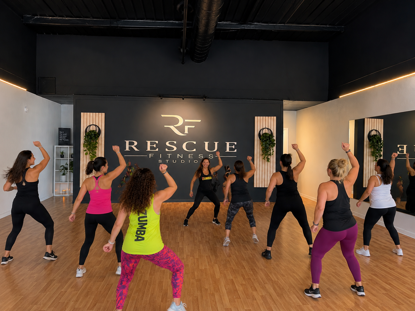 Zumba class at Rescue Fitness Studios