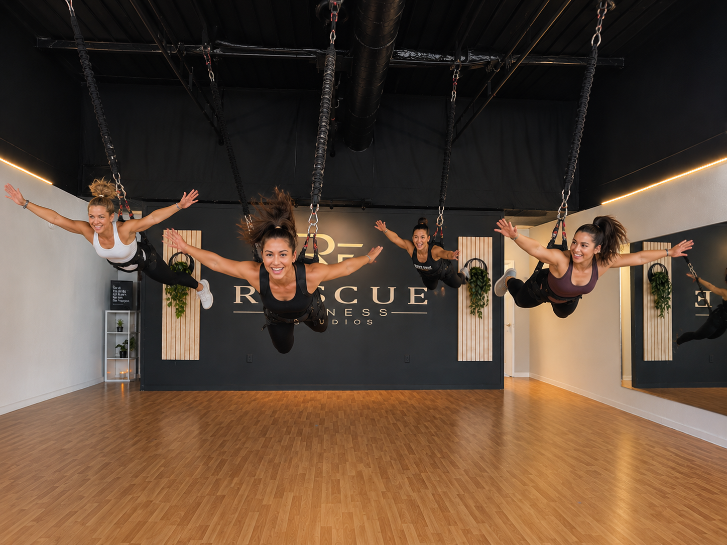 Bungee Fitness class at Rescue Fitness Studios